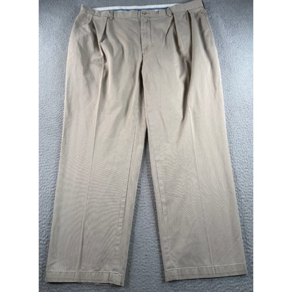 Polo Ralph Lauren Pants Mens 42x30 Actual (40x29) Khaki Chino Pleated Andrew